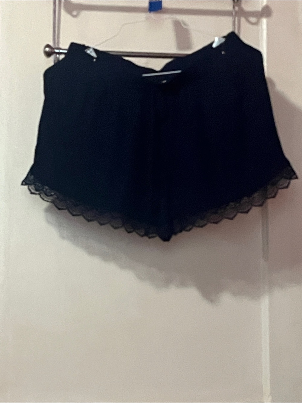 Navy blue Lace-Trim Sleep Shorts
